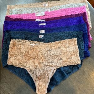 Lot of 8 pairs of plus size 2X Hanky Panky boy shorts and briefs